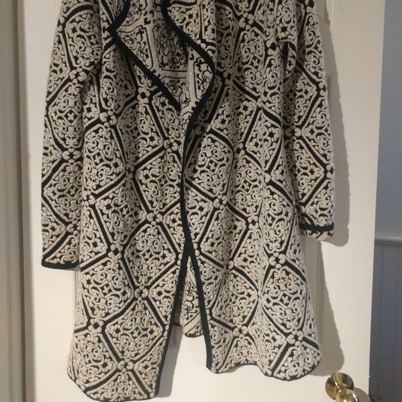 Damask Long Knit Cardigan - Picture 4 of 4